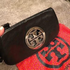 Tory Burch Chain Clutch Leather Cross Body Bag